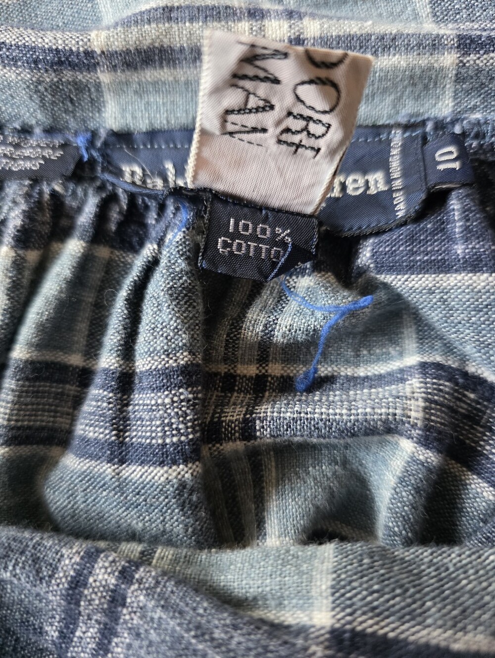 VTG 80s Ralph Lauren Blue Label Bergdorf Goodman Madras Plaid Wrap Maxi Skirt 10 - Picture 13 of 16
